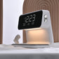 Creative 3-in-1 Bedside Lamp: Wireless Charging, LCD, iPhone Charger