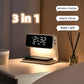 Creative 3-in-1 Bedside Lamp: Wireless Charging, LCD, iPhone Charger