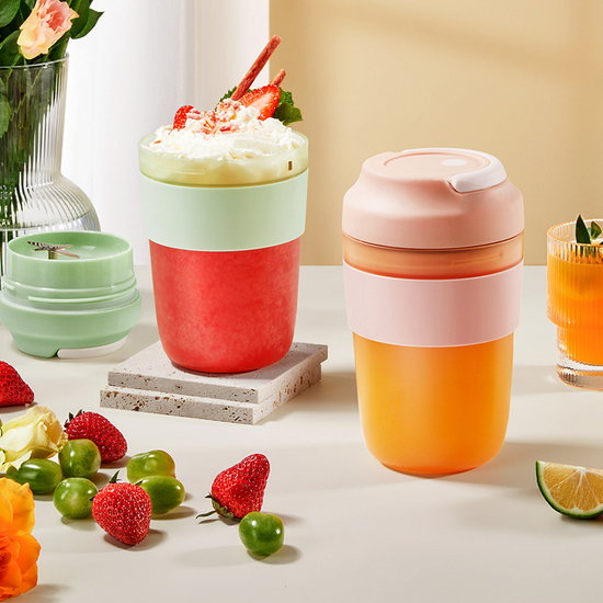 Portable Blender: Rechargeable Juicer Cup, 4 Blades, 400ml