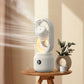 USB Rechargeable Fan: Water-Cooled Spray Mist, Bladeless, Portable